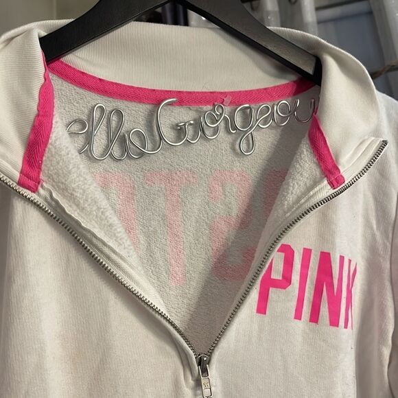 VS PINK Edl Perfect Quarter-Zip 1/4 sunset ombre iridescent sequin bling boston - Picture 10 of 10